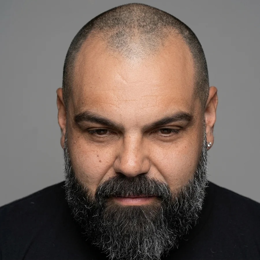 Scalp Revival SMP result — dense full-coverage SMP on a male client